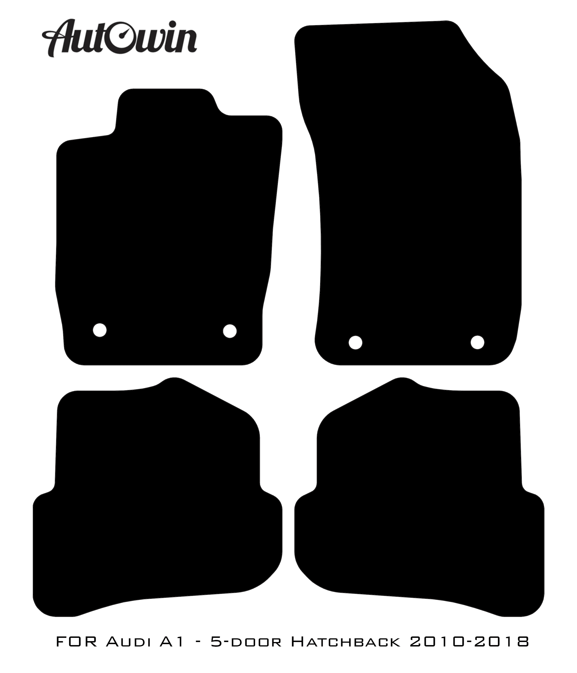 Red Floor Mats for Audi A1 5-door Hatchback 2010-2018 | ER56 Design - AutoWin