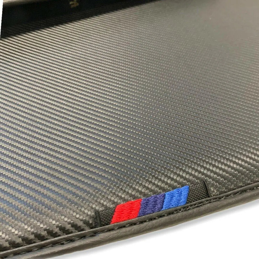 Floor Mats For BMW 7 Series G12 Carbon Fiber Leather - AutoWin