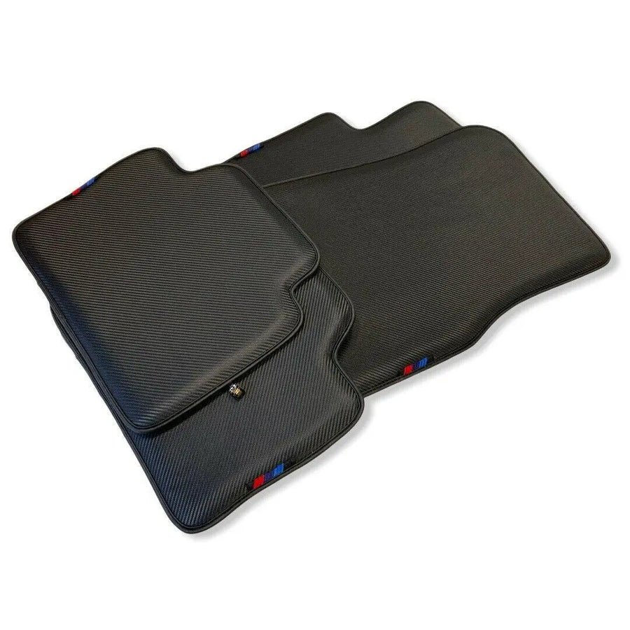 Floor Mats For BMW M8 Series Gran Coupe F93 Autowin Brand Carbon Fiber Leather - AutoWin