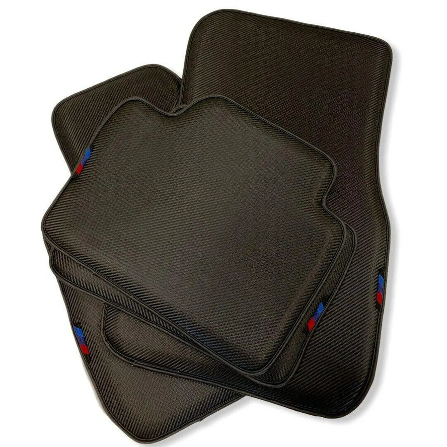 Floor Mats For BMW M8 Series Gran Coupe F93 Autowin Brand Carbon Fiber Leather - AutoWin