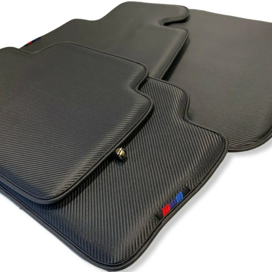 Floor Mats For BMW X3 Series G01 Autowin Brand Carbon Fiber Leather - AutoWin