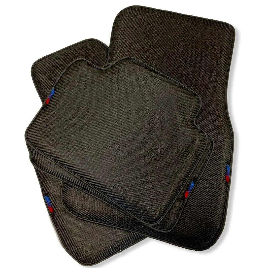 Floor Mats For BMW X4 Series G02 Autowin Brand Carbon Fiber Leather - AutoWin