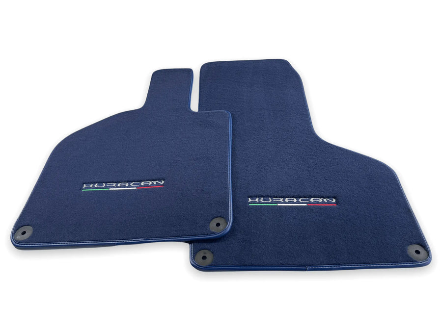 Floor Mats for Lamborghini Huracan Dark Blue Color - AutoWin
