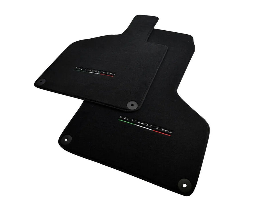 Floor Mats for Lamborghini Huracan With Italian Flag and Huracan Logo - AutoWin