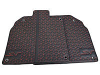 Leather Floor Mats for Lamborghini Aventador SV | Red Stitching - AutoWin