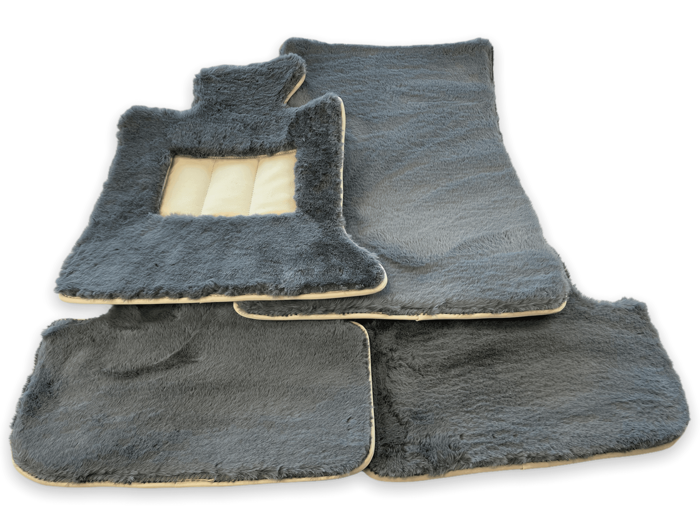 Sheepskin Floor Mats For Rolls Royce Phantom VIII (2017-2024) ER56 Design Brand - AutoWin