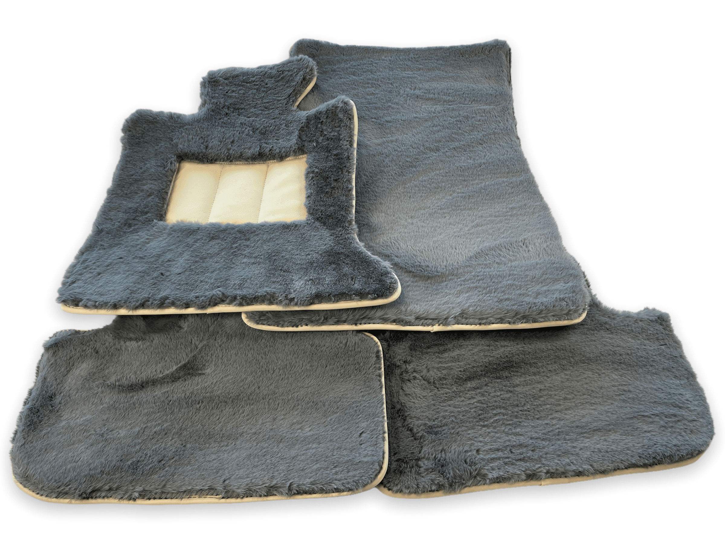 Sheepskin Floor Mats For Rolls Royce Cullinan Rr31 2018-2023 Er56 Design Brand - AutoWin