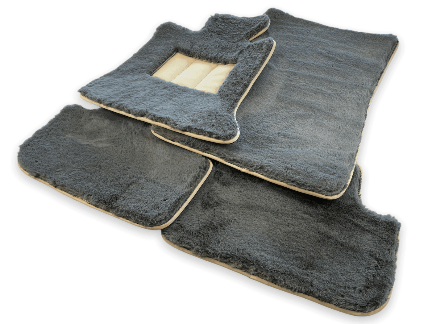 Sheepskin Floor Mats For Rolls Royce Ghost Series II (2021-2024) ER56 Design Brand - AutoWin