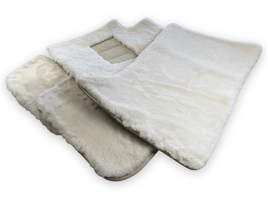 Luxury White Sheepskin Floor Mats for Rolls Royce Dawn Rr6