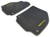 Alcantara Floor Mats For Ferrari 488 GTB 2016-2022 Yellow Logo - AutoWin