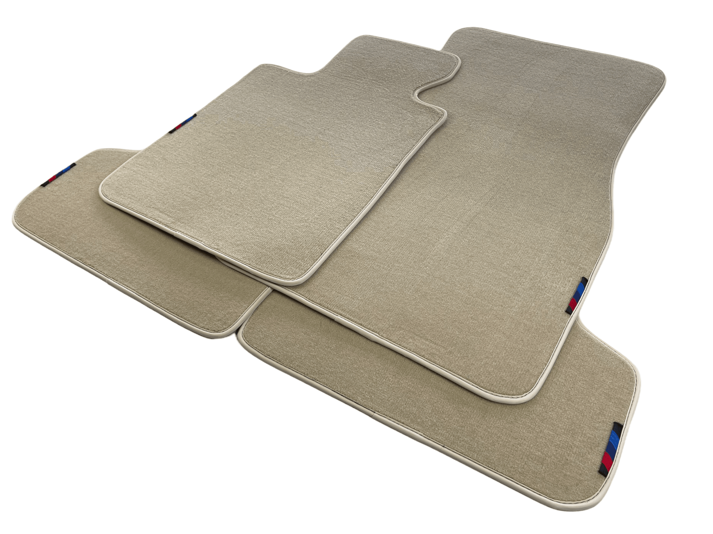 Beige Floor Mats For BMW 5 Series E60 With M Package - AutoWin
