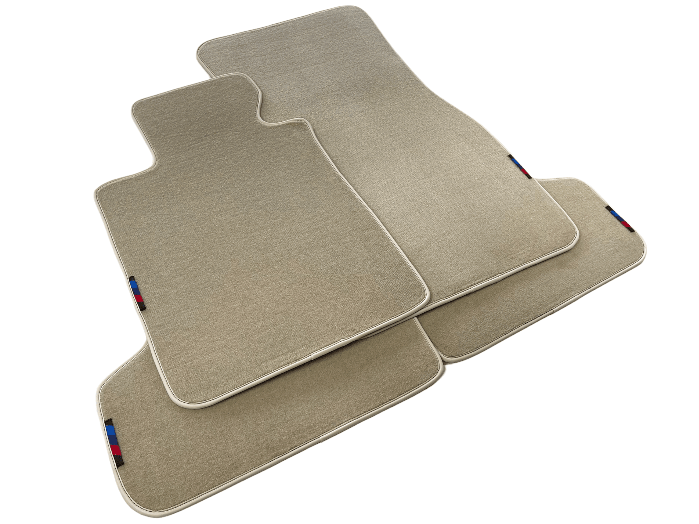 Beige Floor Mats For BMW 5 Series E60 With M Package - AutoWin