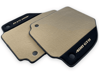 Beige Floor Mats For Ferrari 488 GTB 2016-2022 Carpets With Alcantara Leather - AutoWin