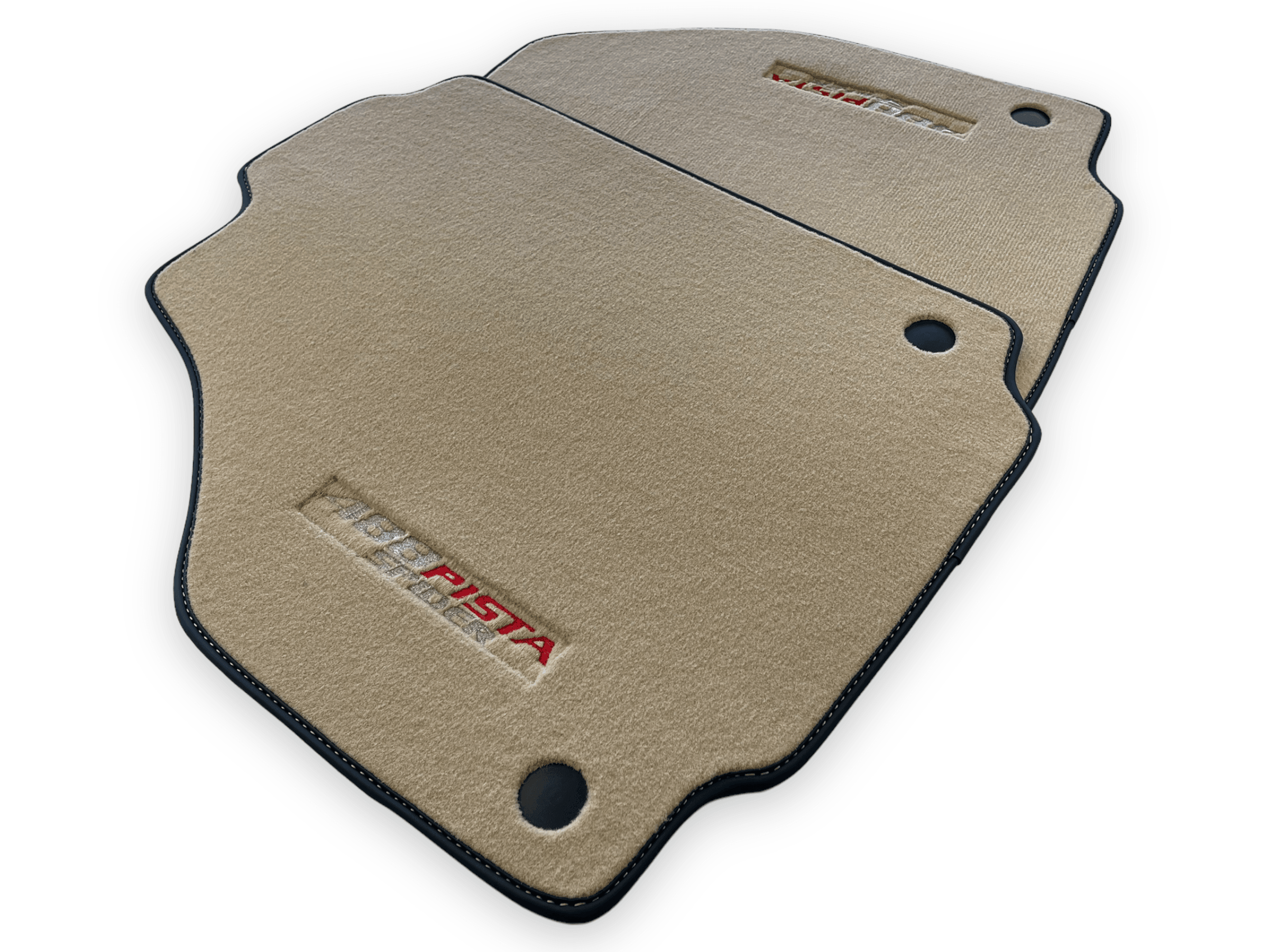 Beige Floor Mats For Ferrari 488 Pista Spider 2019-2021 - AutoWin