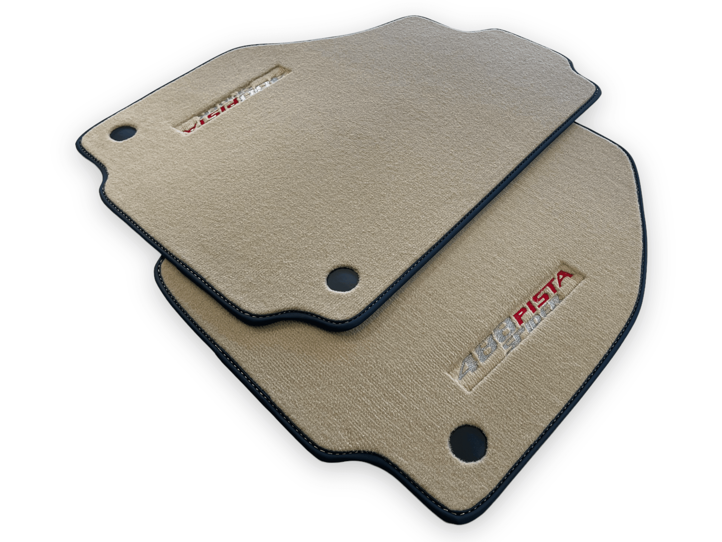 Beige Floor Mats For Ferrari 488 Pista Spider 2019-2021 - AutoWin