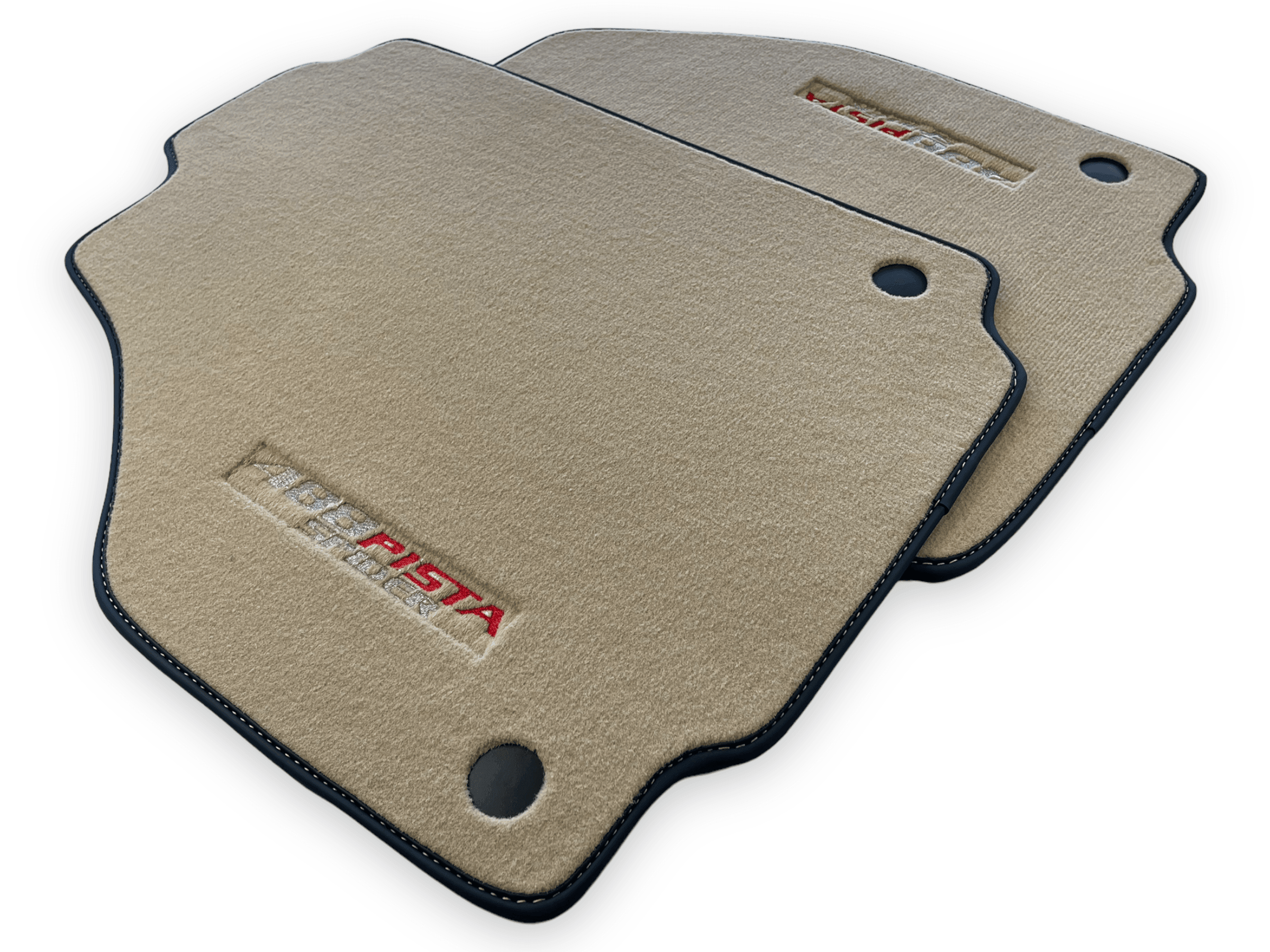 Beige Floor Mats For Ferrari 488 Pista Spider 2019-2021 - AutoWin