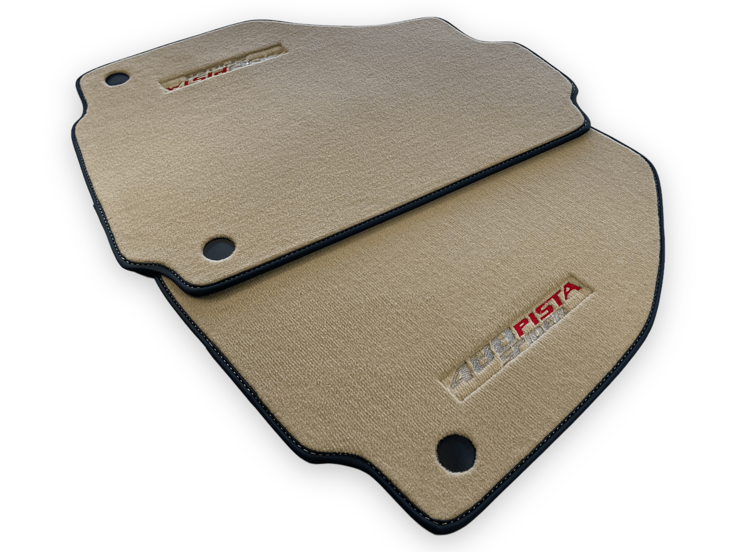 Beige Floor Mats For Ferrari 488 Pista Spider 2019-2021 - AutoWin