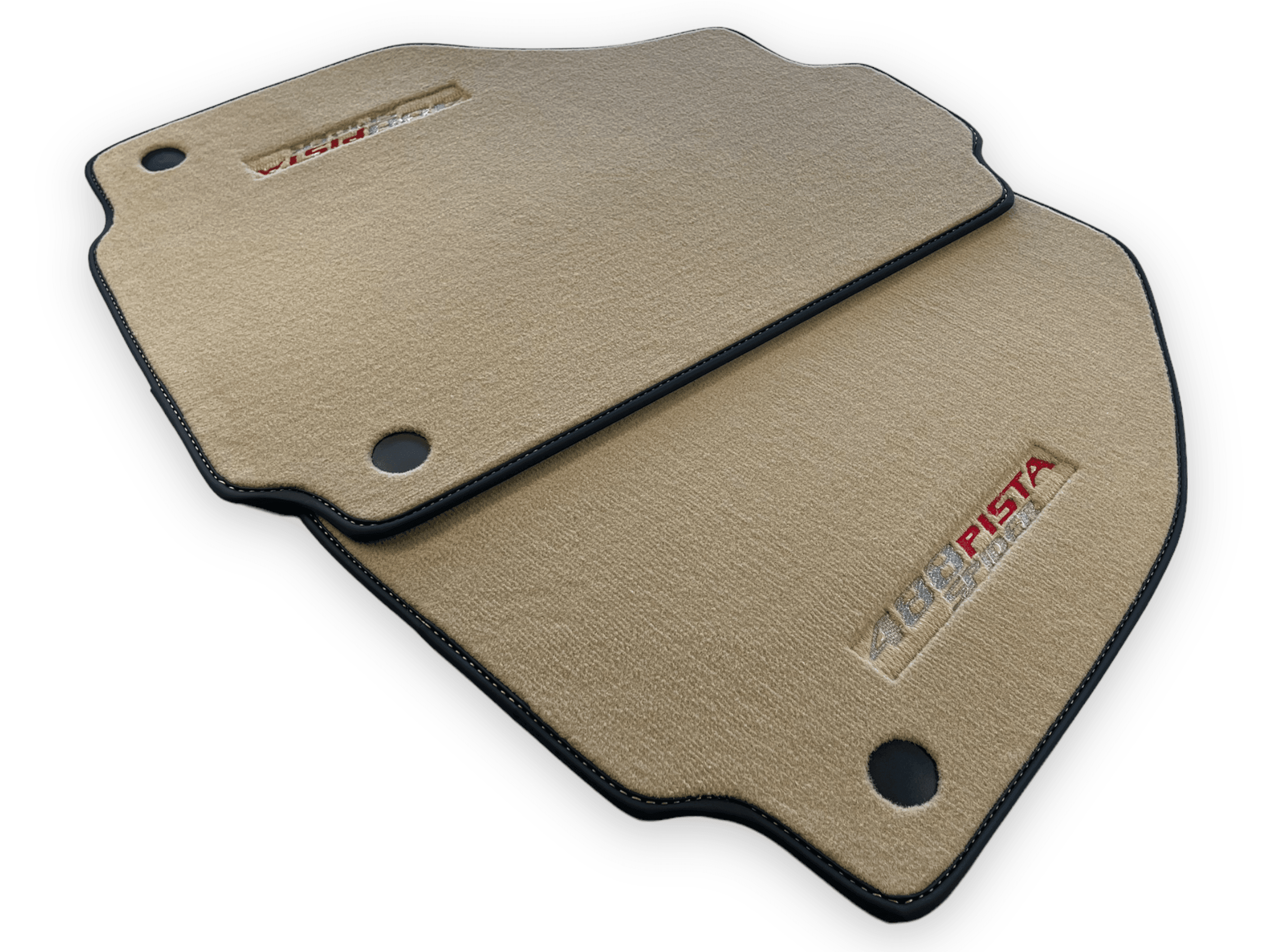 Beige Floor Mats For Ferrari 488 Pista Spider 2019-2021 - AutoWin