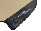 Beige Floor Mats For Ferrari 488 Pista Spider 2019-2021 With Carbon Fiber Leather - AutoWin