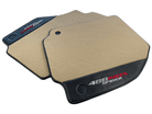 Beige Floor Mats For Ferrari 488 Pista Spider 2019-2021 With Carbon Fiber Leather - AutoWin