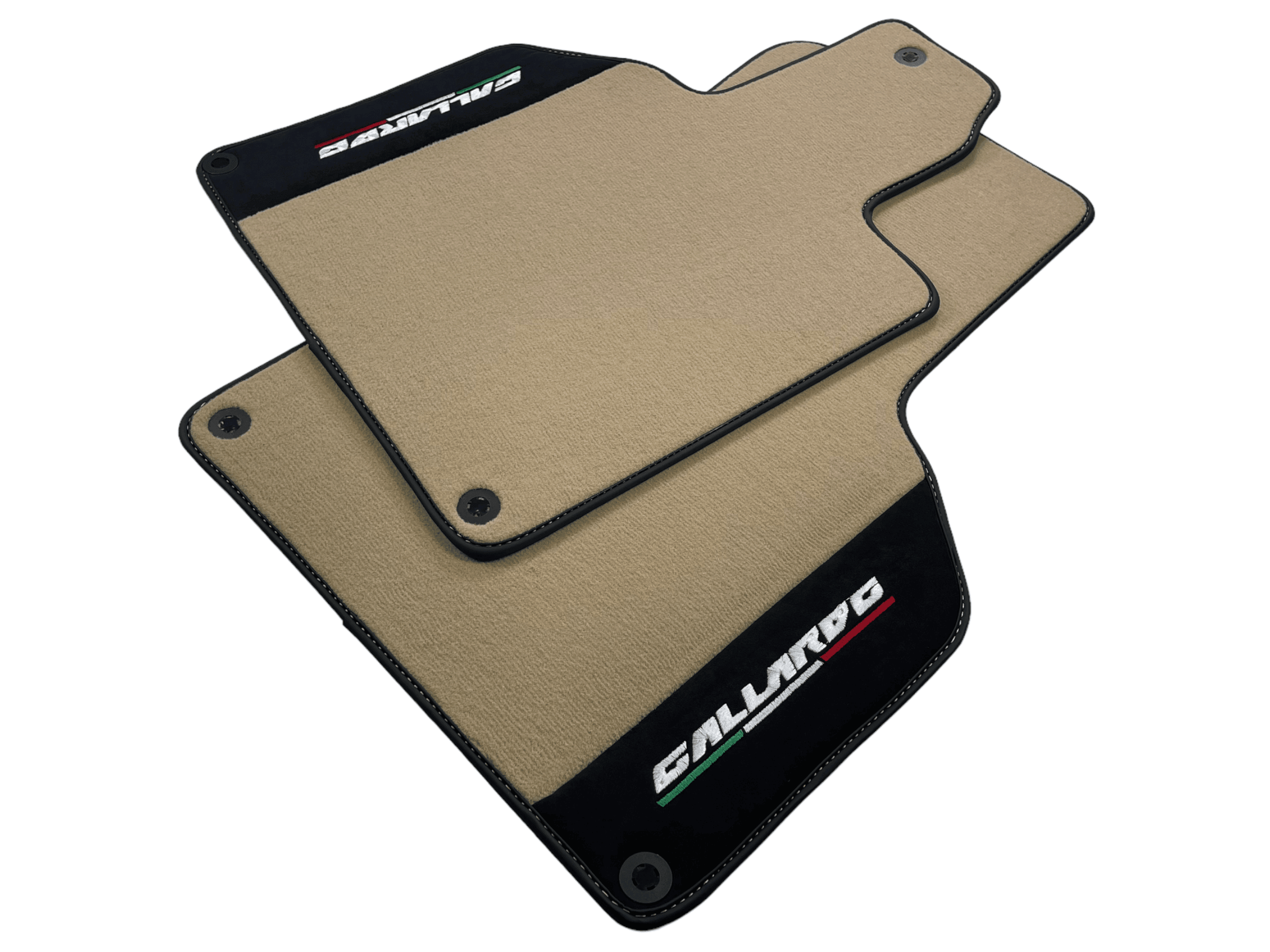 Beige Floor Mats for Lamborghini Gallardo With Alcantara Leather - AutoWin