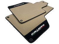 Beige Floor Mats for Lamborghini Gallardo With Alcantara Leather - AutoWin