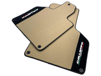 Beige Floor Mats for Lamborghini Gallardo With Alcantara Leather - AutoWin