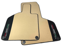 Beige Floor Mats for Lamborghini Huracan with Alcantara Leather - AutoWin
