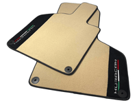 Beige Floor Mats for Lamborghini Huracan with Alcantara Leather - AutoWin