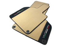 Beige Floor Mats for Lamborghini Huracan With Carbon Fiber Leather - AutoWin