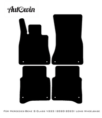 Beige Floor Mats For Mercedes Benz S-Class V223 (2020-2023) Long Wheelbase | Limited Edition - AutoWin