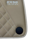 Beige Leather Floor Mats For Mercedes Benz C-Class S203 Estate 4Matic (2001-2007) | ER56 Design - AutoWin