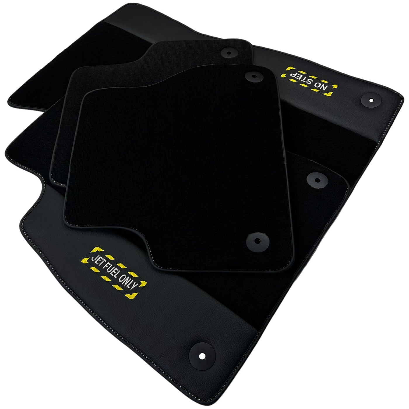 Black Floor Mats for Audi A3 - 5-door Sedan (2021 - 2024) | Fighter Jet Edition - AutoWin