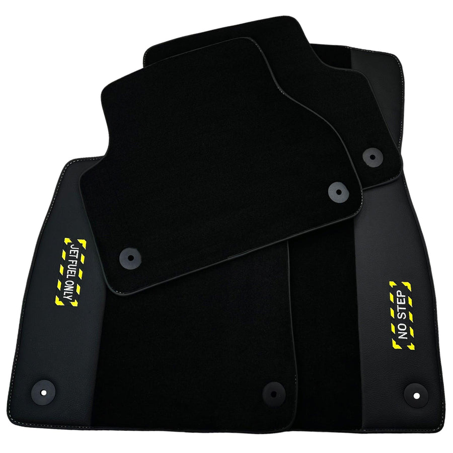 Black Floor Mats for Audi A8 D5 Long (2017-2023) | Fighter Jet Edition - AutoWin