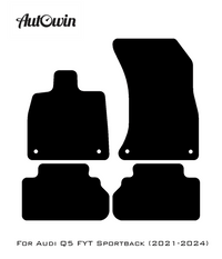 Black Floor Mats for Audi Q5 FYT Sportback (2021-2024) | No Steps - AutoWin