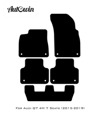 Black Floor Mats for Audi Q7 4M (2015-2019) | No Steps - AutoWin