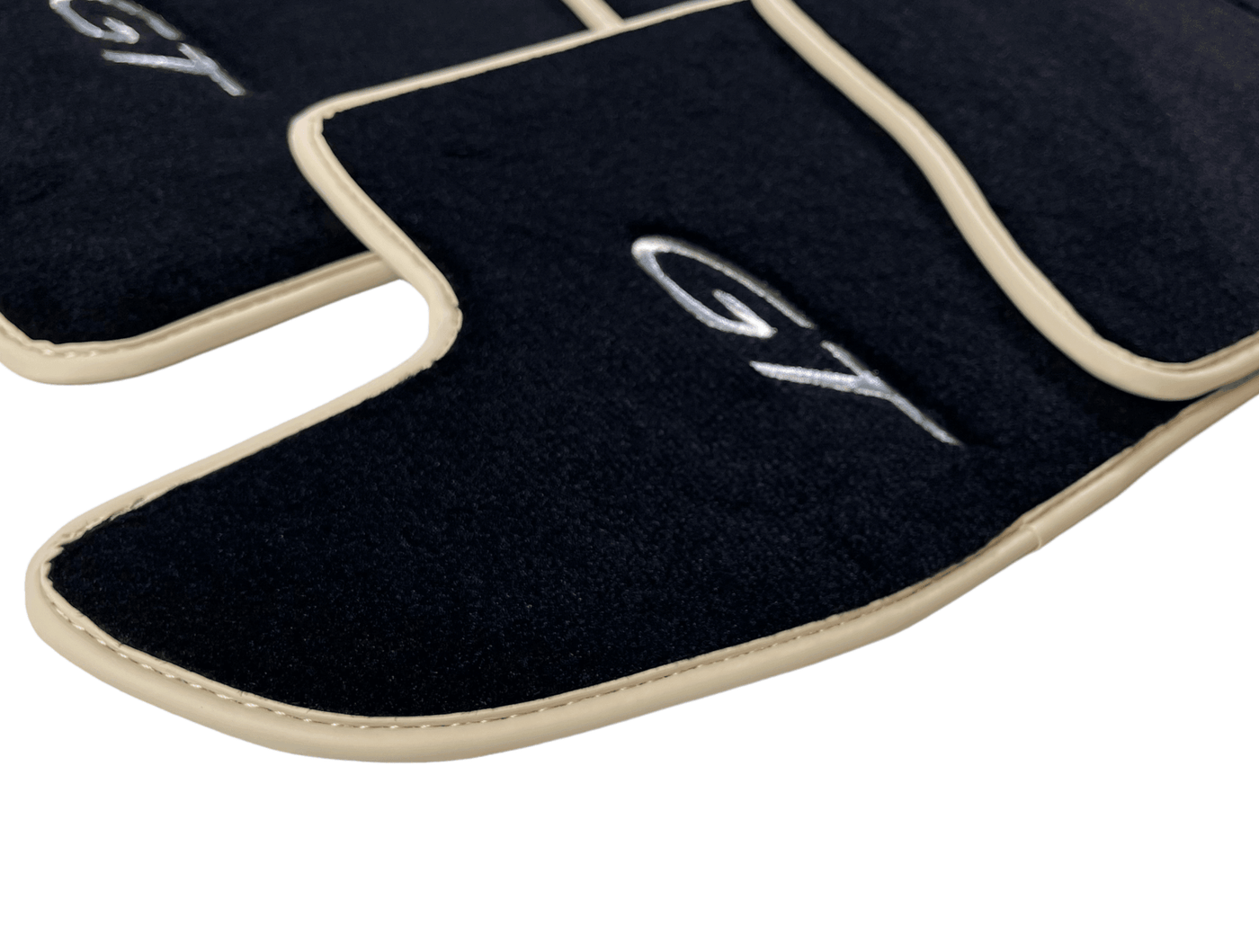 Black Floor Mats For Bentley Continental GT 2003–2011 With Beige Trim - AutoWin