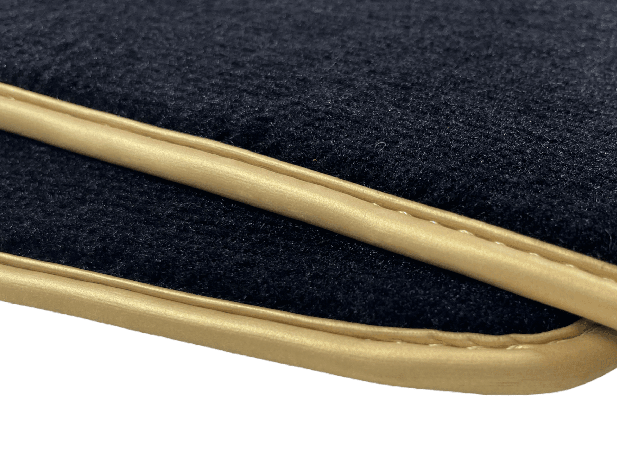 Black Floor Mats For Bentley Continental GT 2003–2011 With Gold Color Trim - AutoWin