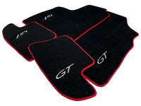 Black Floor Mats For Bentley Continental GT 2003–2011 With Red Trim - AutoWin