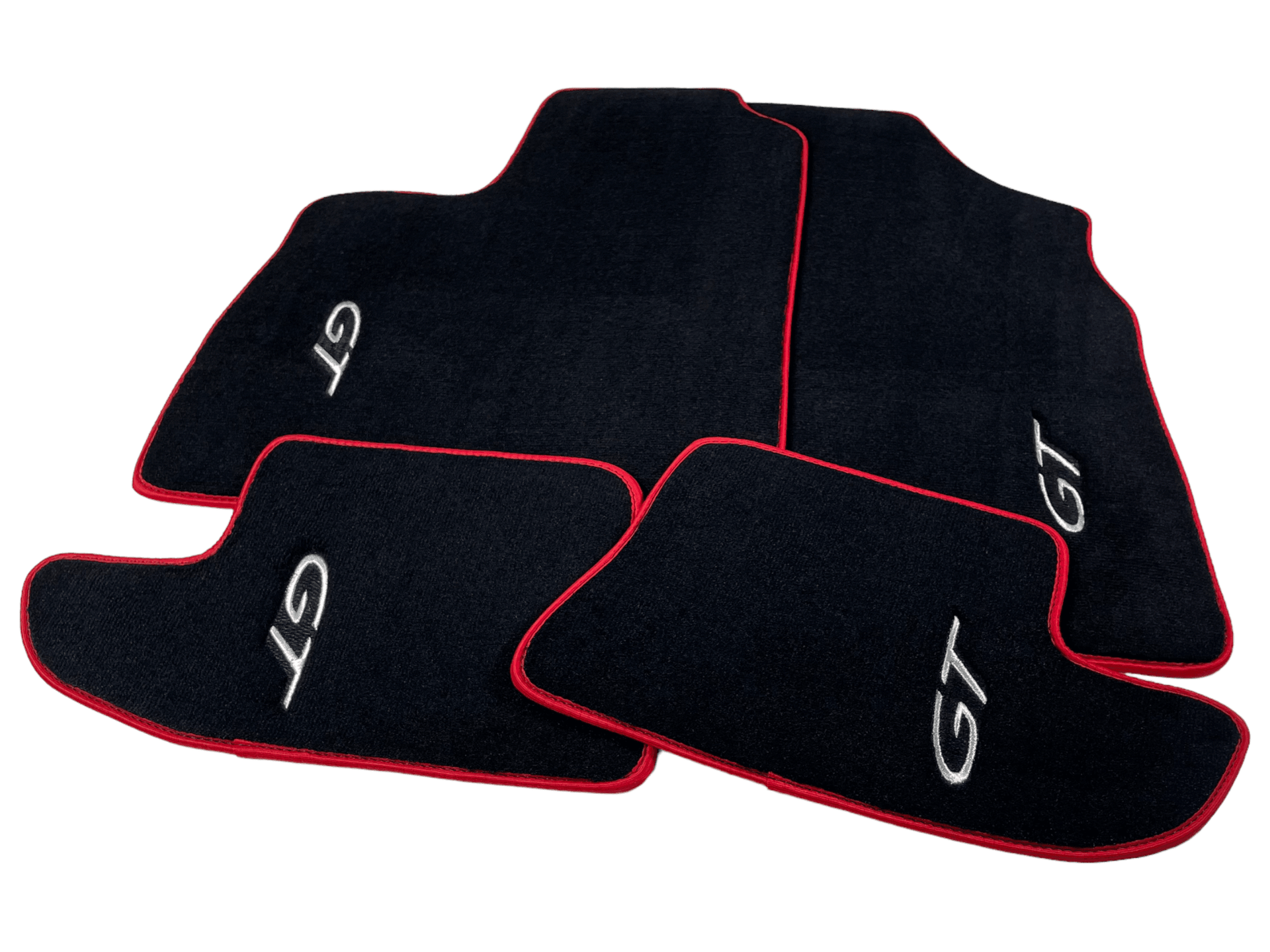 Black Floor Mats For Bentley Continental GT 2003–2011 With Red Trim - AutoWin