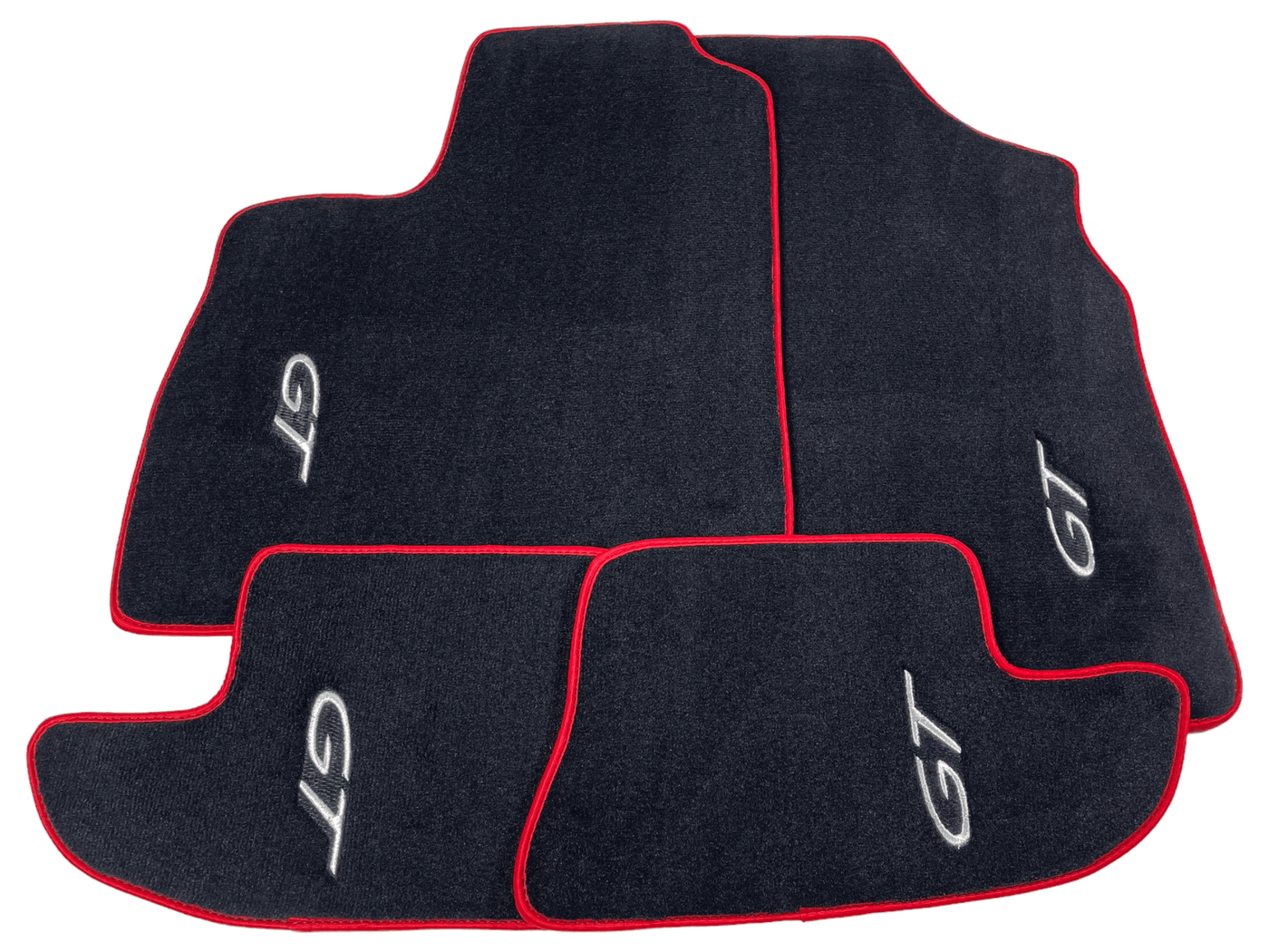 Black Floor Mats For Bentley Continental GT 2003–2011 With Red Trim - AutoWin