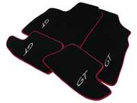 Black Floor Mats For Bentley Continental GT 2003–2011 With Red Trim - AutoWin