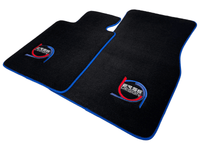 Black Floor Mats For BMW 3 Series E30 4-doors Sedan ER56 Design Limited Edition Blue Trim - AutoWin