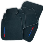 Black Floor Mats For BMW 3 Series E36 Convertible With 3 Color Stripes Tailored Set Perfect Fit - AutoWin