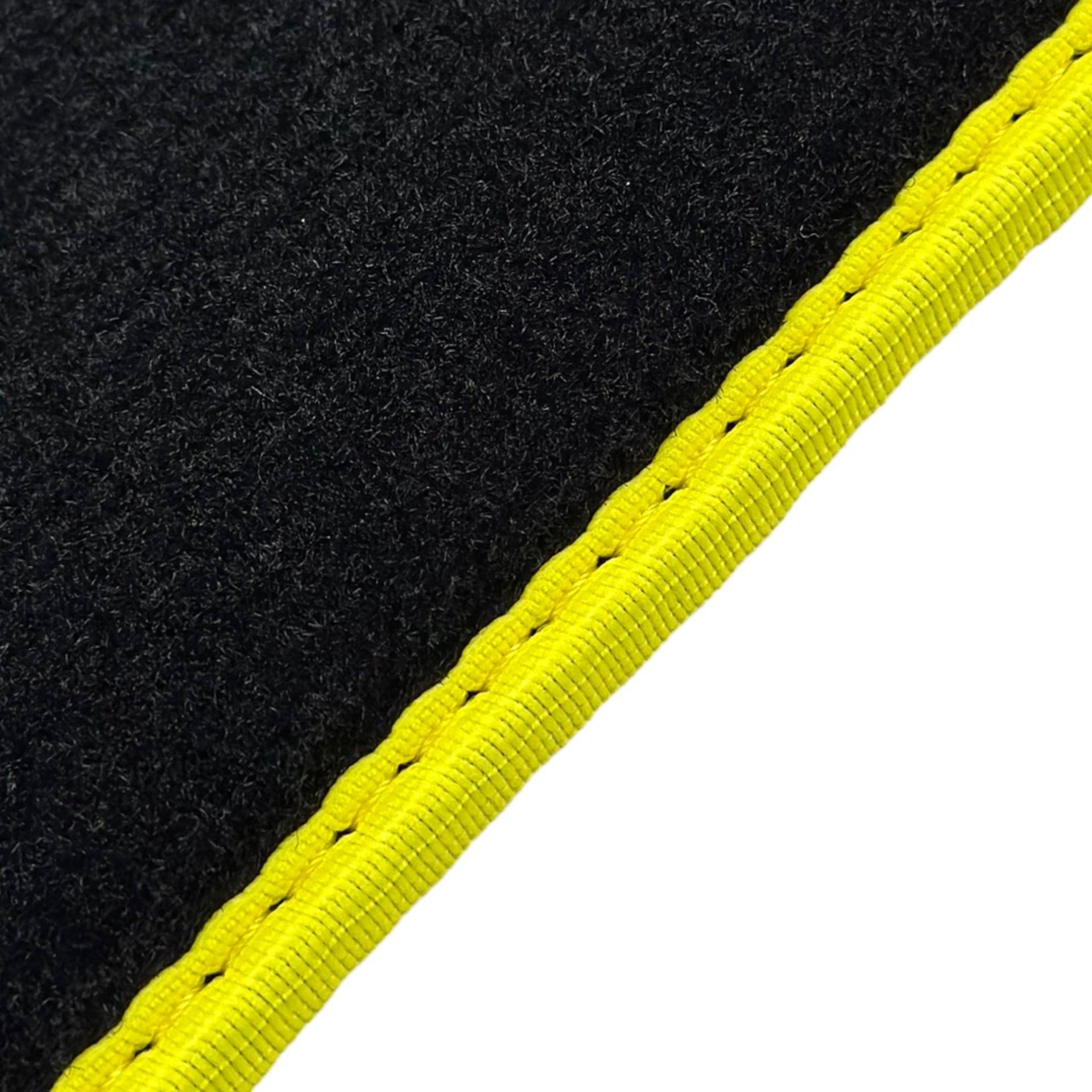 Black Floor Mats For BMW 3 Series F36 Gran Coupe | | Yellow Trim - AutoWin