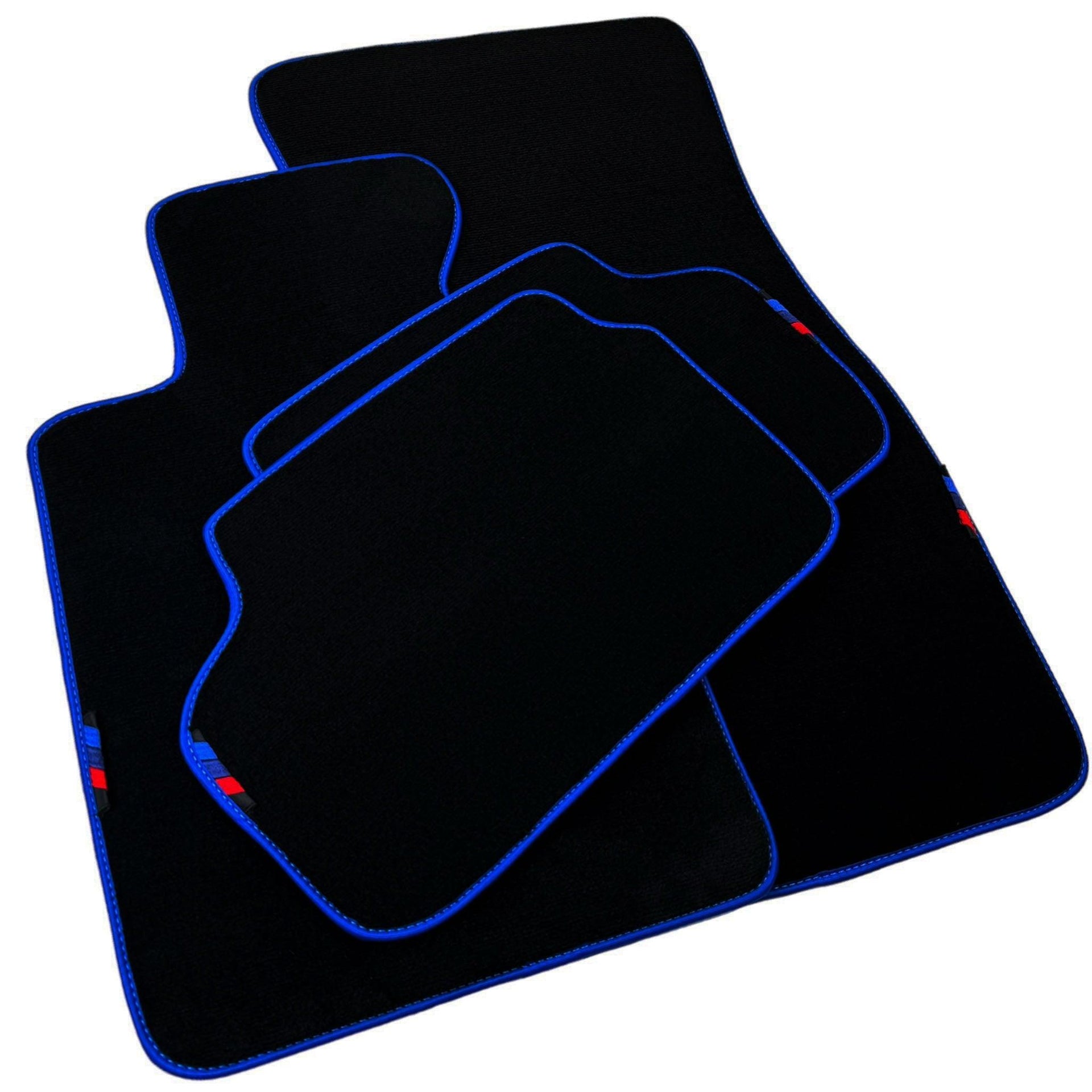 Black Floor Mats For BMW M4 Series F82 | Blue Trim AutoWin Brand - AutoWin