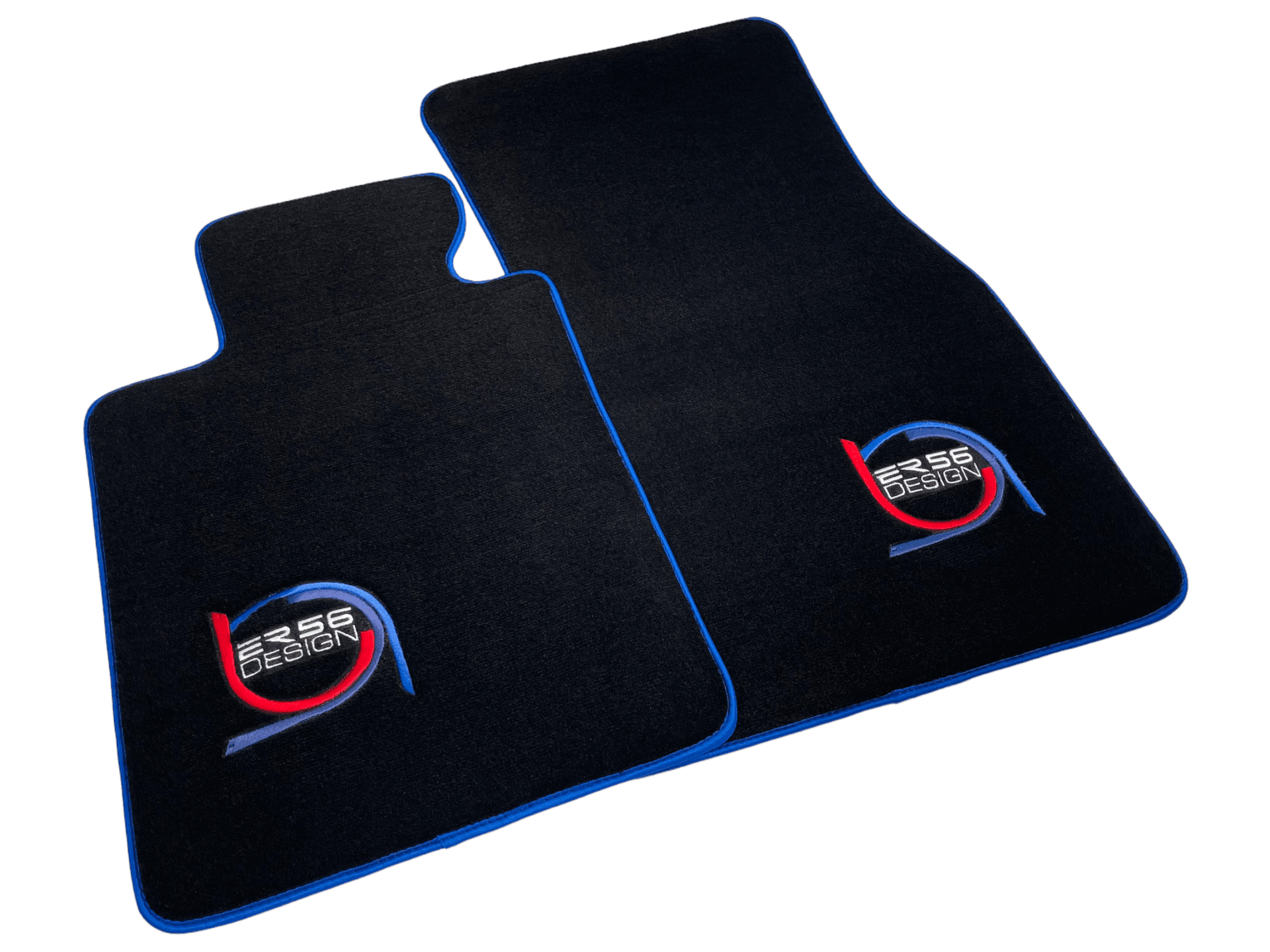 Black Floor Mats For BMW M5 E28 ER56 Design Limited Edition Blue Trim - AutoWin