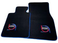 Black Floor Mats For BMW M6 F13 Coupe ER56 Design Limited Edition Blue Trim - AutoWin