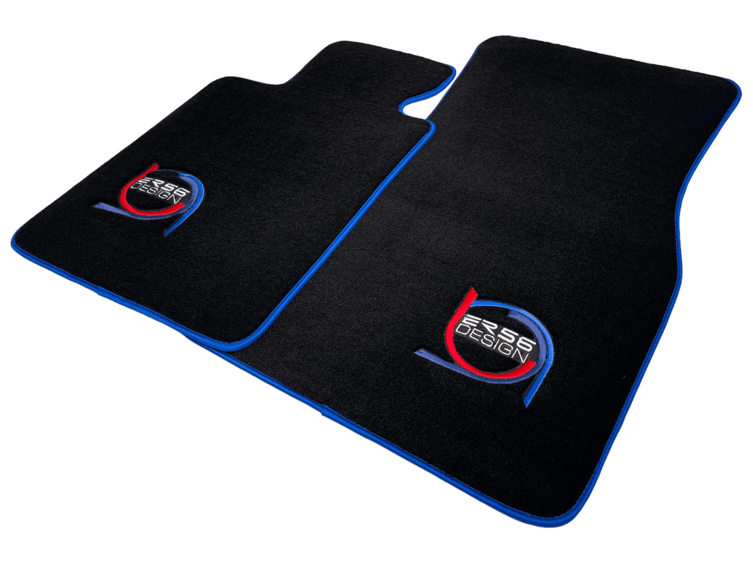 Black Floor Mats For BMW M8 F91 Convertible ER56 Design Limited Edition Blue Trim - AutoWin