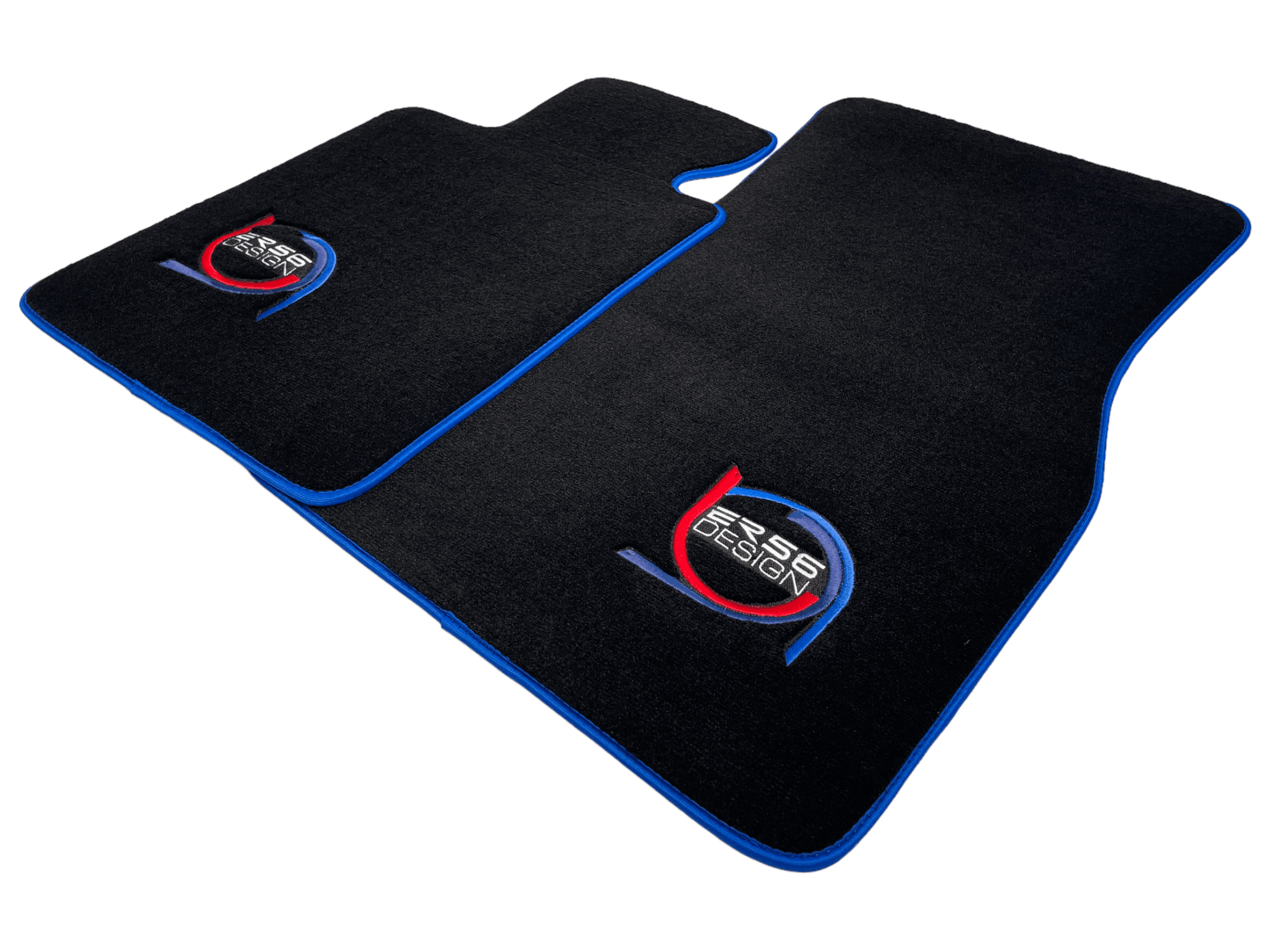 Black Floor Mats For BMW M8 F91 Convertible ER56 Design Limited Edition Blue Trim - AutoWin